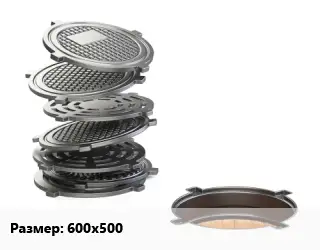 Люк чугунный 600х500